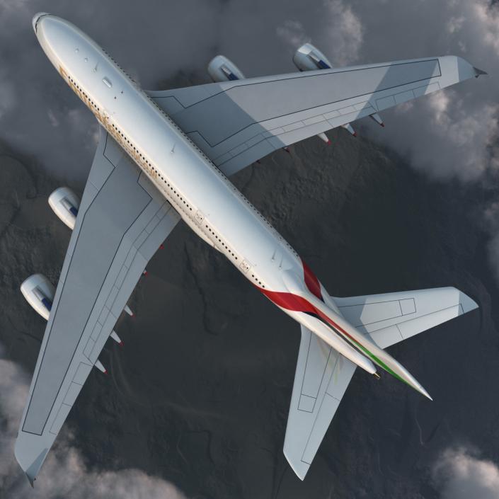 Airbus A380-800 Emirates 3D model