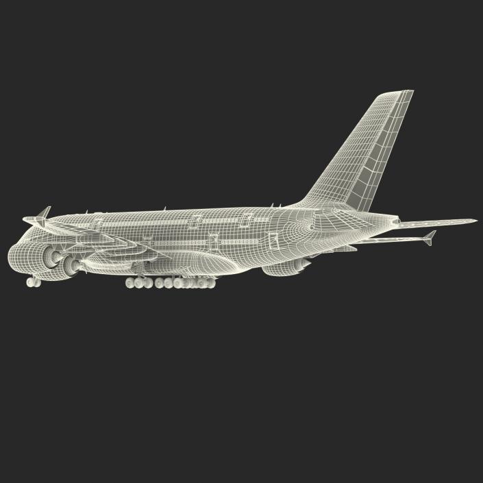 Airbus A380-800 Emirates 3D model