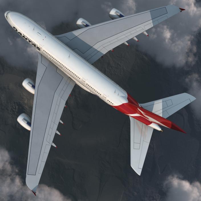 Airbus A380-800 Qantas 3D