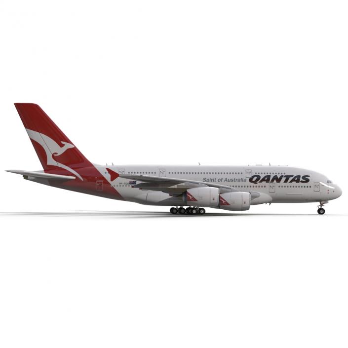 Airbus A380-800 Qantas 3D