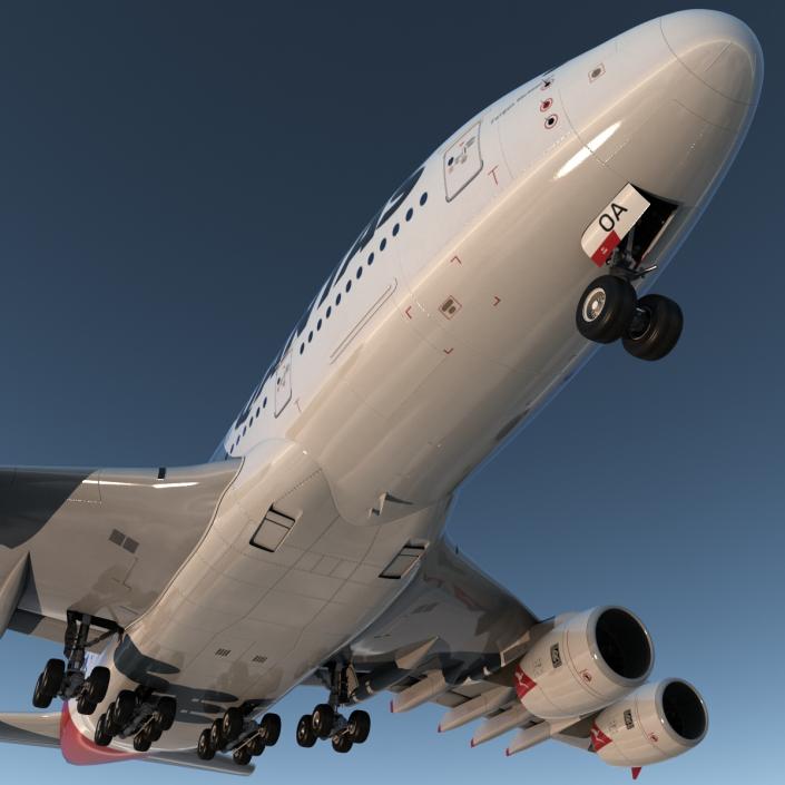 Airbus A380-800 Qantas 3D