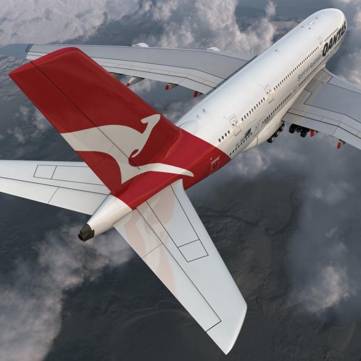 Airbus A380-800 Qantas 3D