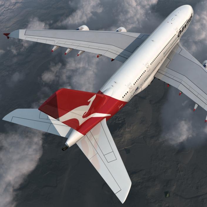 Airbus A380-800 Qantas 3D