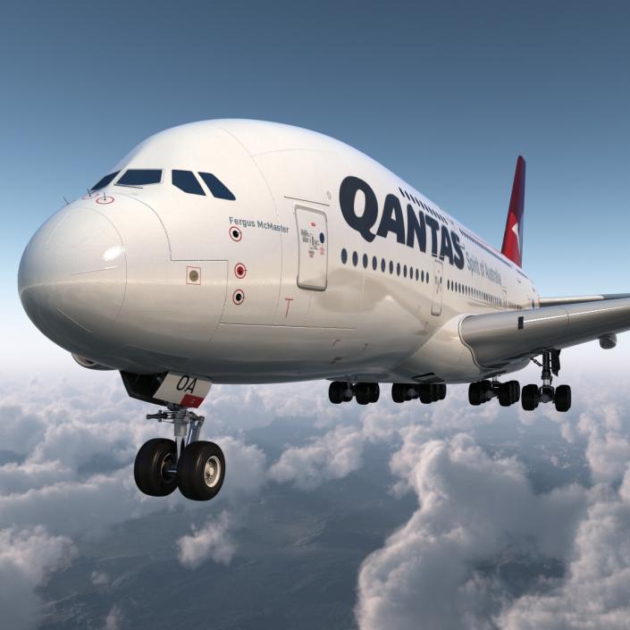 Airbus A380-800 Qantas 3D