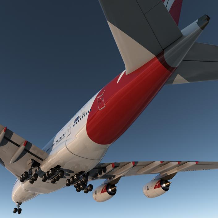 Airbus A380-800 Qantas 3D