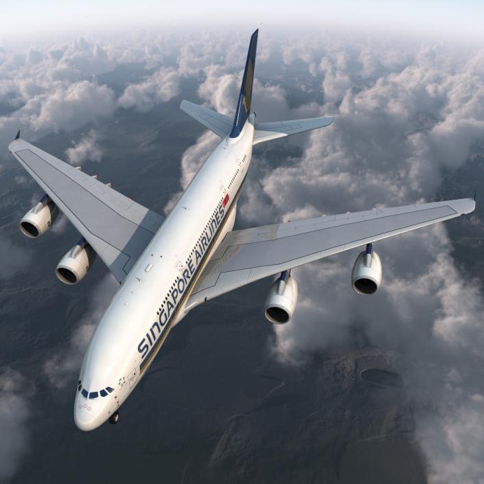 Airbus A380-800 Singapore Airlines 3D model