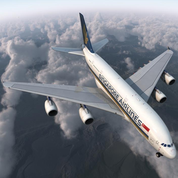 Airbus A380-800 Singapore Airlines 3D model