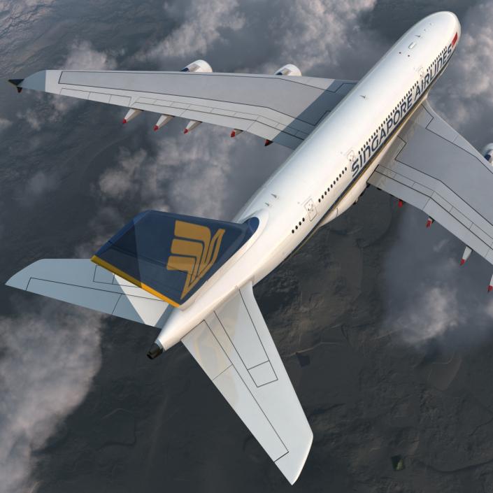 Airbus A380-800 Singapore Airlines 3D model