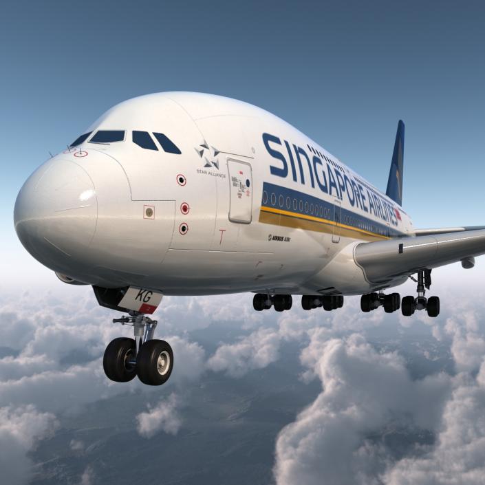 Airbus A380-800 Singapore Airlines 3D model