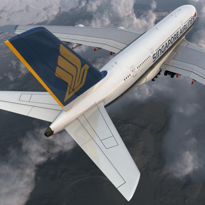 Airbus A380-800 Singapore Airlines 3D model