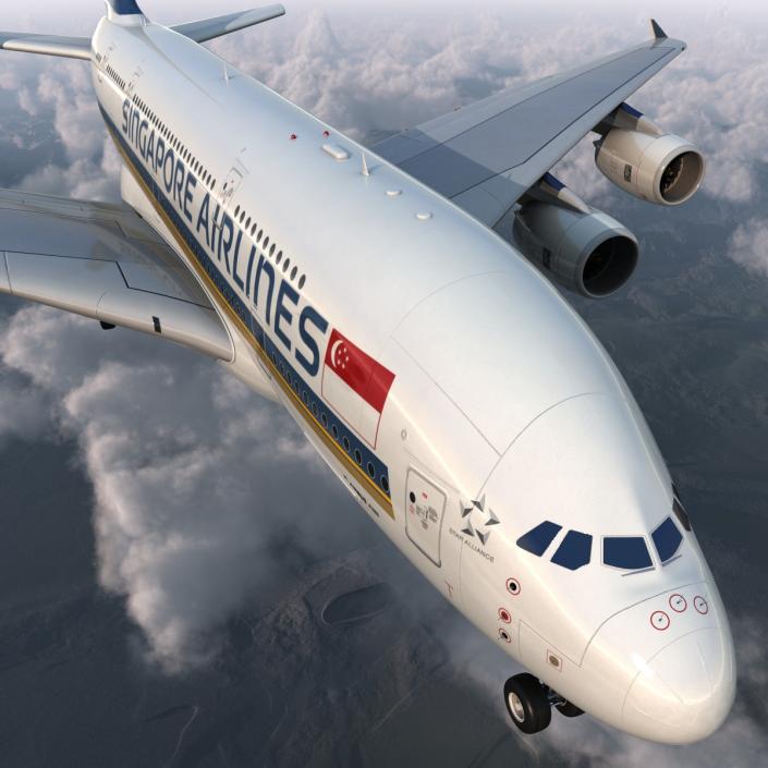 Airbus A380-800 Singapore Airlines 3D model