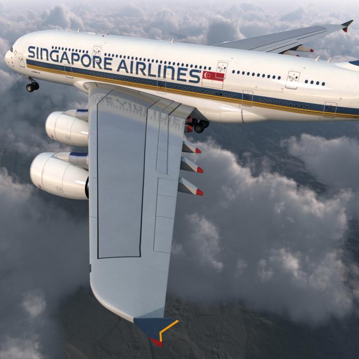 Airbus A380-800 Singapore Airlines 3D model