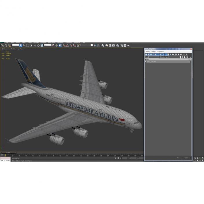 Airbus A380-800 Singapore Airlines 3D model