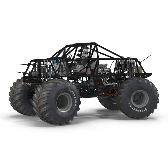 3D model Monster Truck Bigfoot 2 Rigged