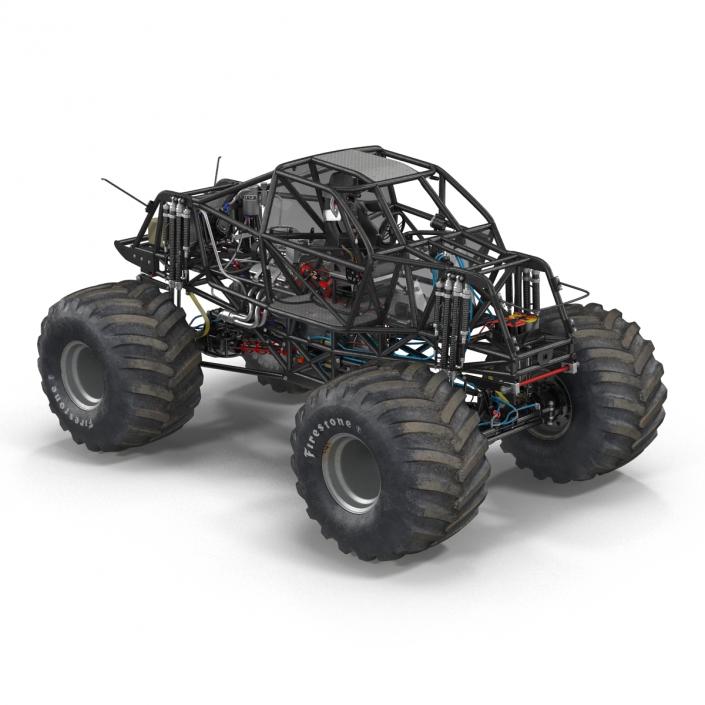 3D model Monster Truck Bigfoot 2 Rigged