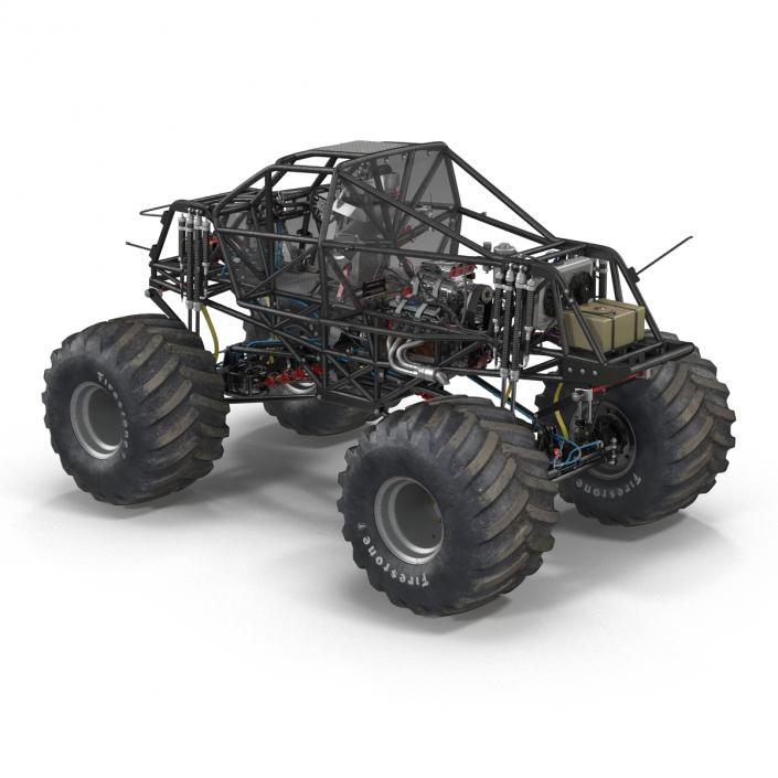 3D model Monster Truck Bigfoot 2 Rigged