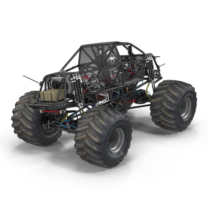 3D model Monster Truck Bigfoot 2 Rigged