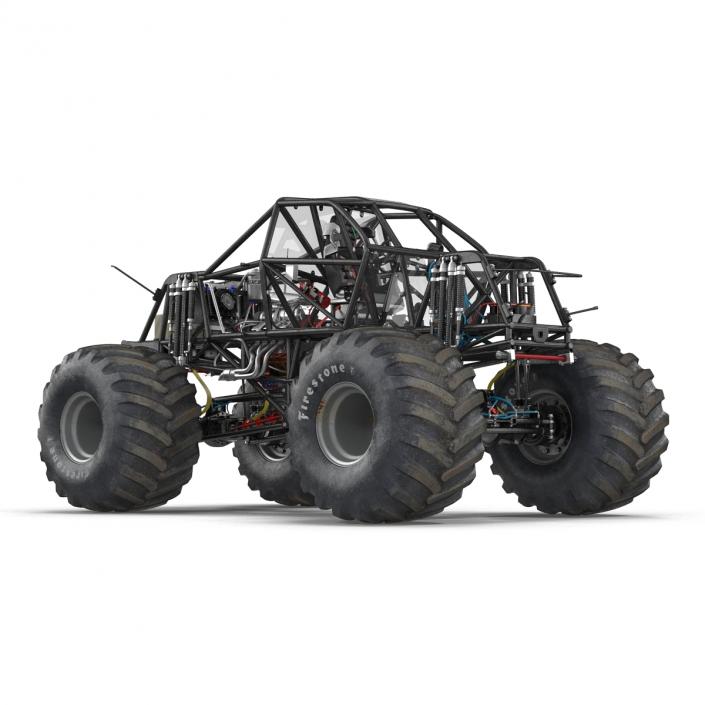 3D model Monster Truck Bigfoot 2 Rigged