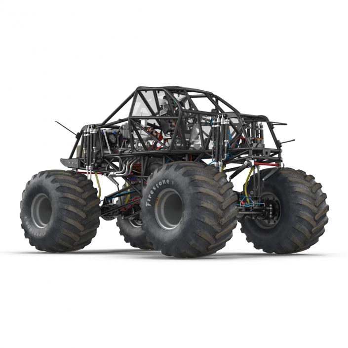 3D model Monster Truck Bigfoot 2 Rigged