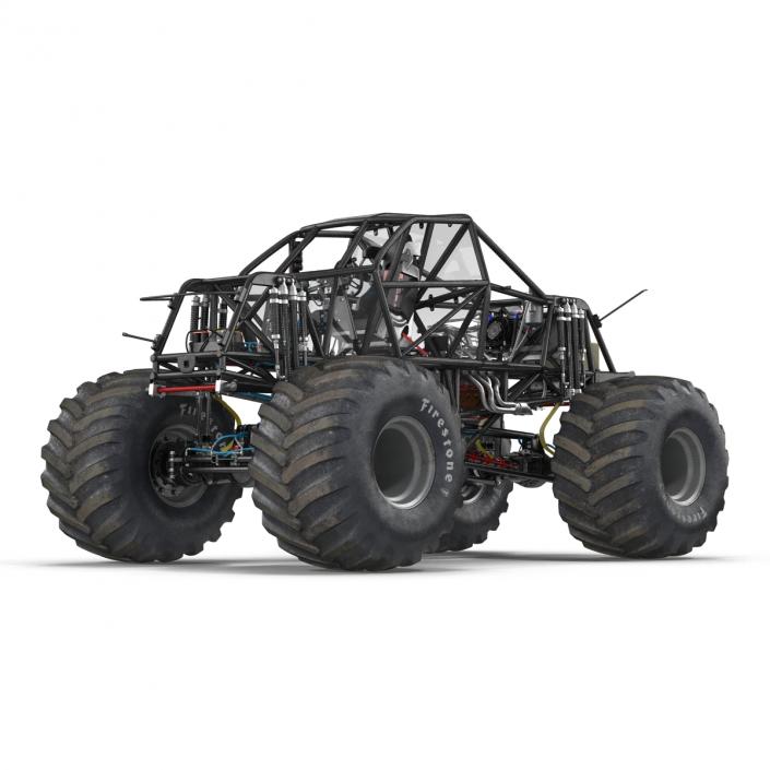 3D model Monster Truck Bigfoot 2 Rigged