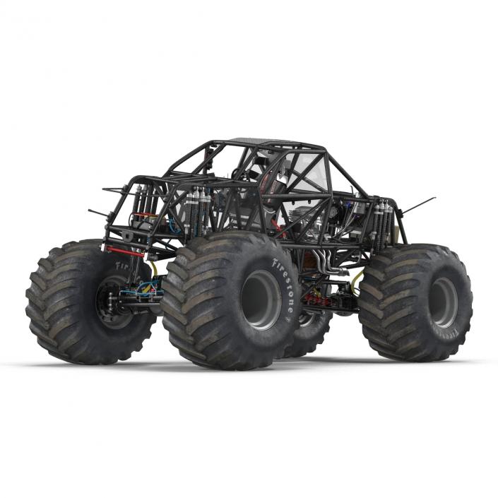 3D model Monster Truck Bigfoot 2 Rigged