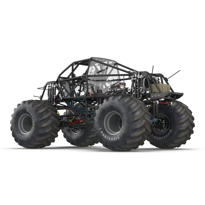 3D model Monster Truck Bigfoot 2 Rigged