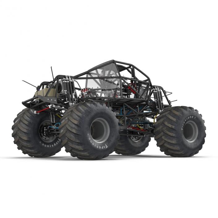 3D model Monster Truck Bigfoot 2 Rigged