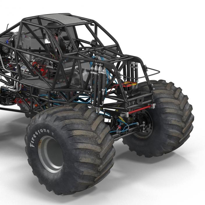 3D model Monster Truck Bigfoot 2 Rigged