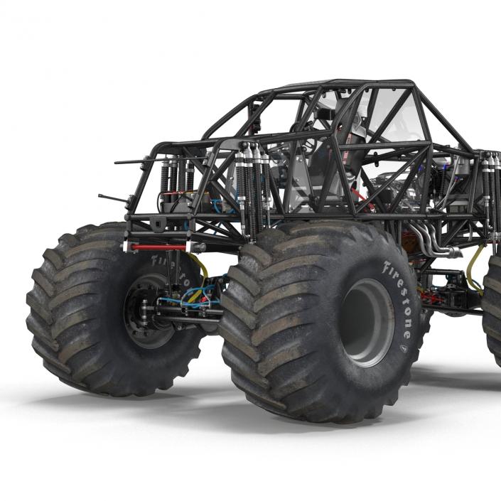 3D model Monster Truck Bigfoot 2 Rigged