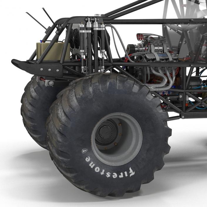 3D model Monster Truck Bigfoot 2 Rigged