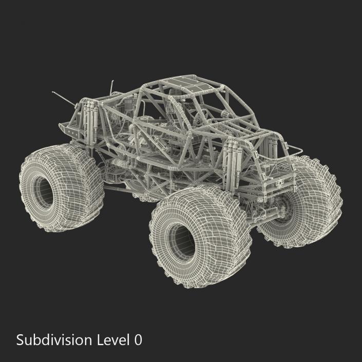 3D model Monster Truck Bigfoot 2 Rigged