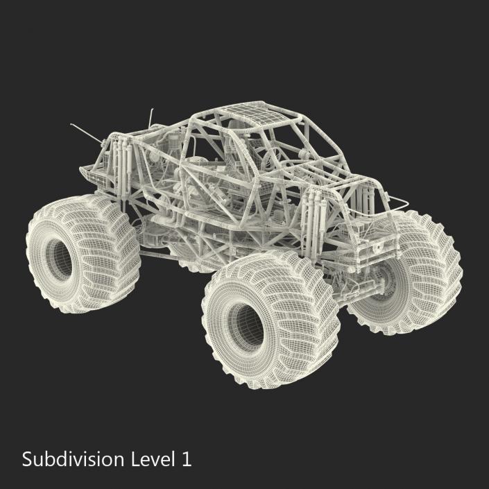 3D model Monster Truck Bigfoot 2 Rigged