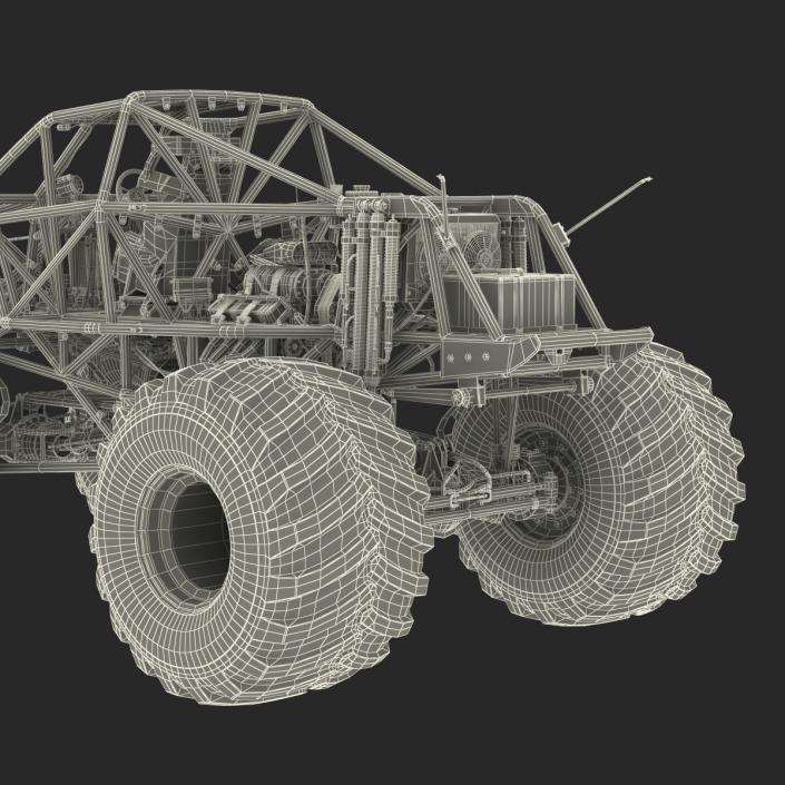 3D model Monster Truck Bigfoot 2 Rigged