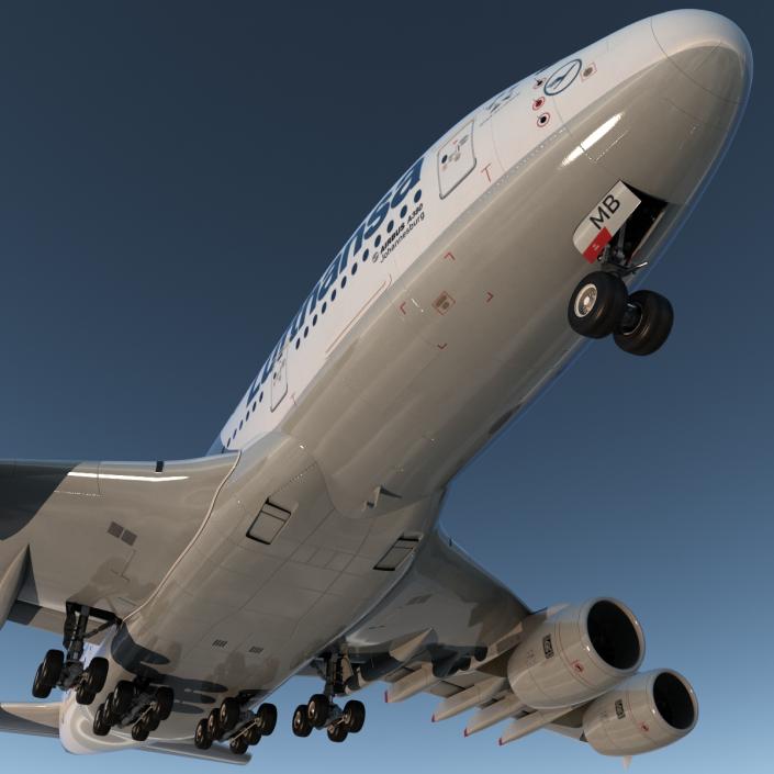 3D model Airbus A380-800 Lufthansa