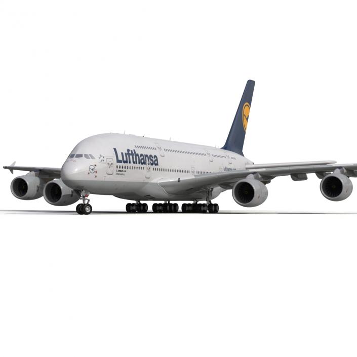 3D model Airbus A380-800 Lufthansa