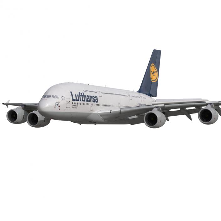 3D model Airbus A380-800 Lufthansa