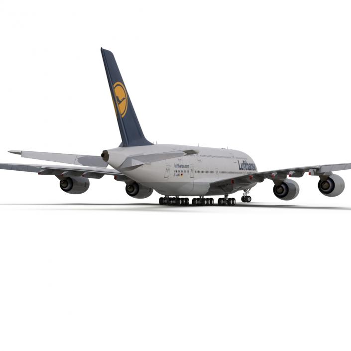 3D model Airbus A380-800 Lufthansa