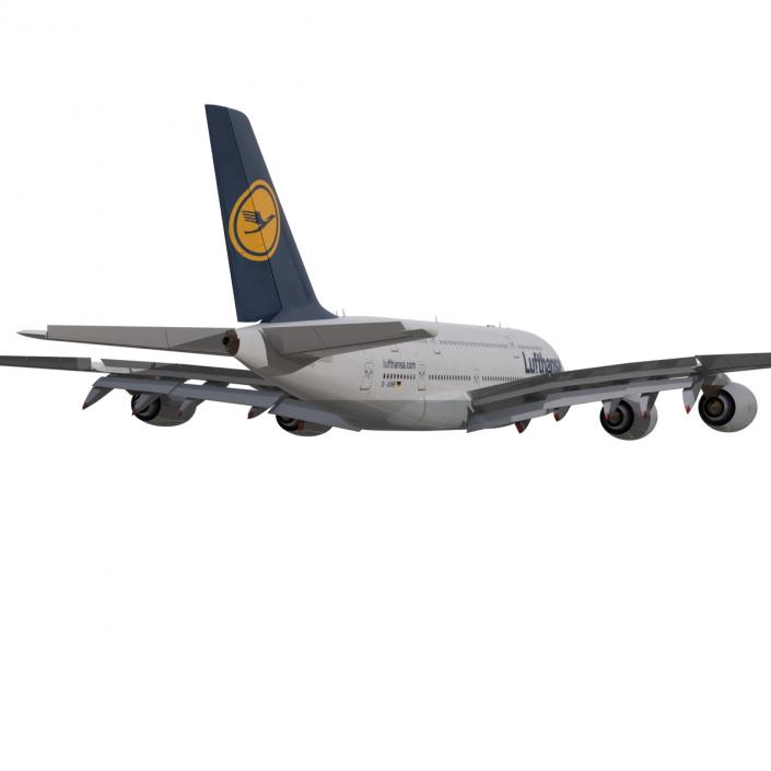 3D model Airbus A380-800 Lufthansa