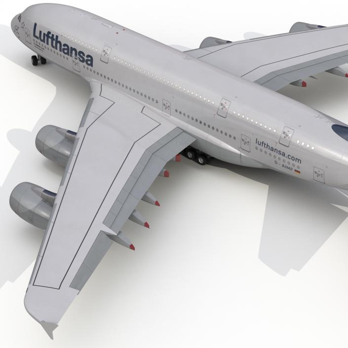 3D model Airbus A380-800 Lufthansa