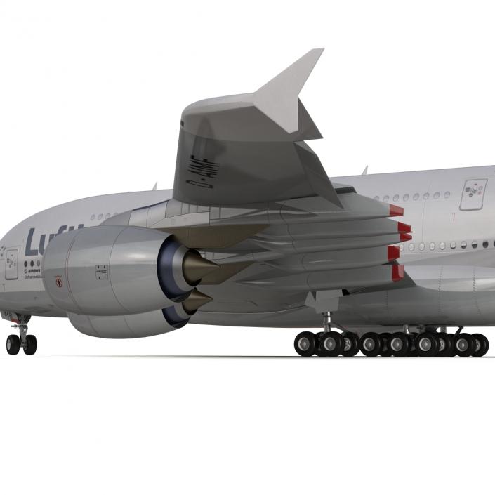 3D model Airbus A380-800 Lufthansa