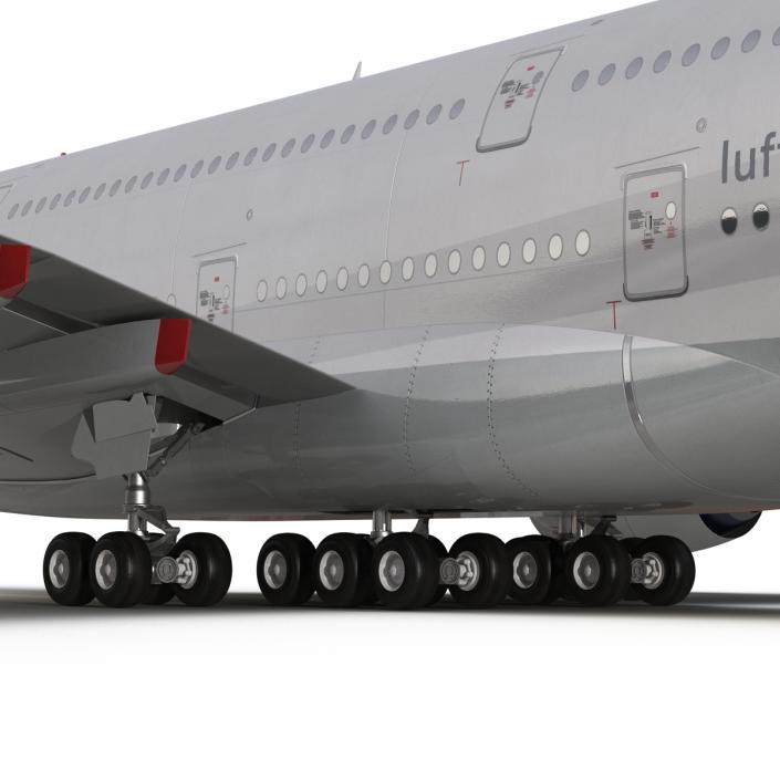 3D model Airbus A380-800 Lufthansa