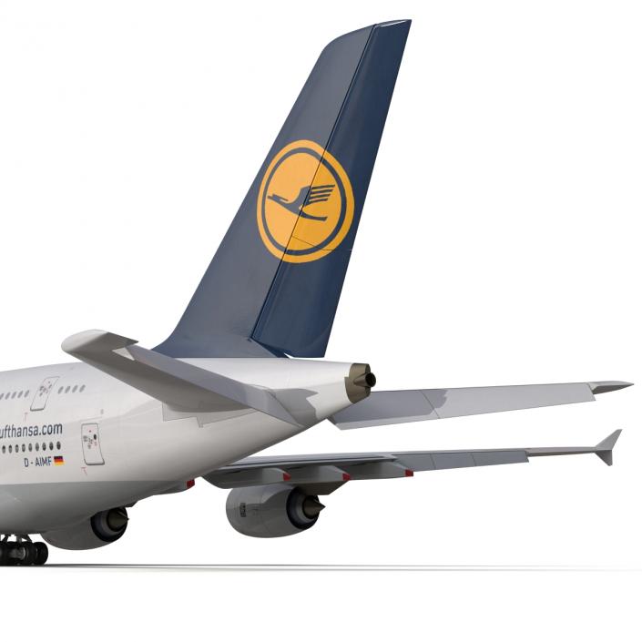 3D model Airbus A380-800 Lufthansa