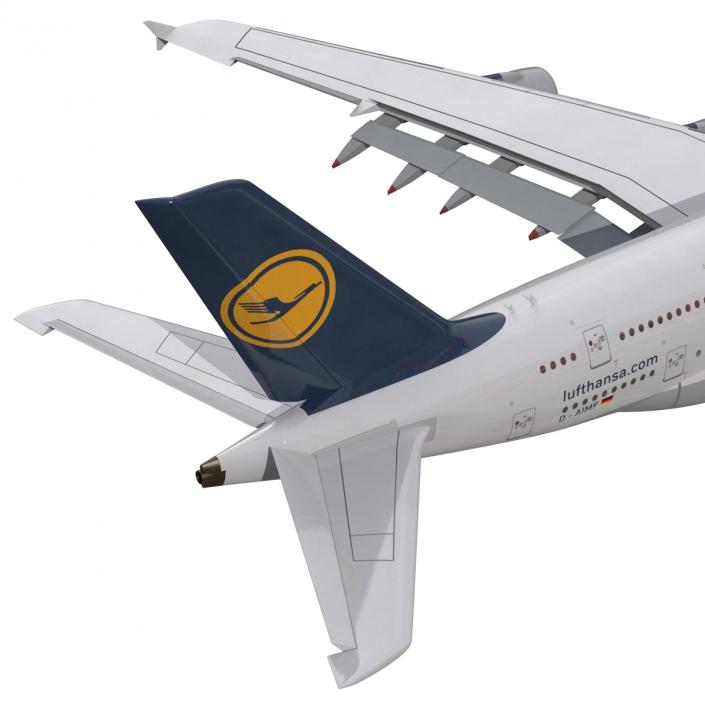 3D model Airbus A380-800 Lufthansa