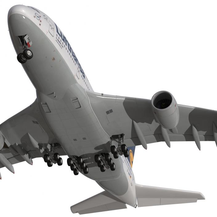 3D model Airbus A380-800 Lufthansa