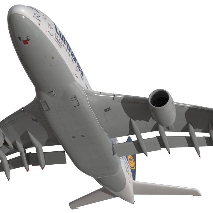 3D model Airbus A380-800 Lufthansa