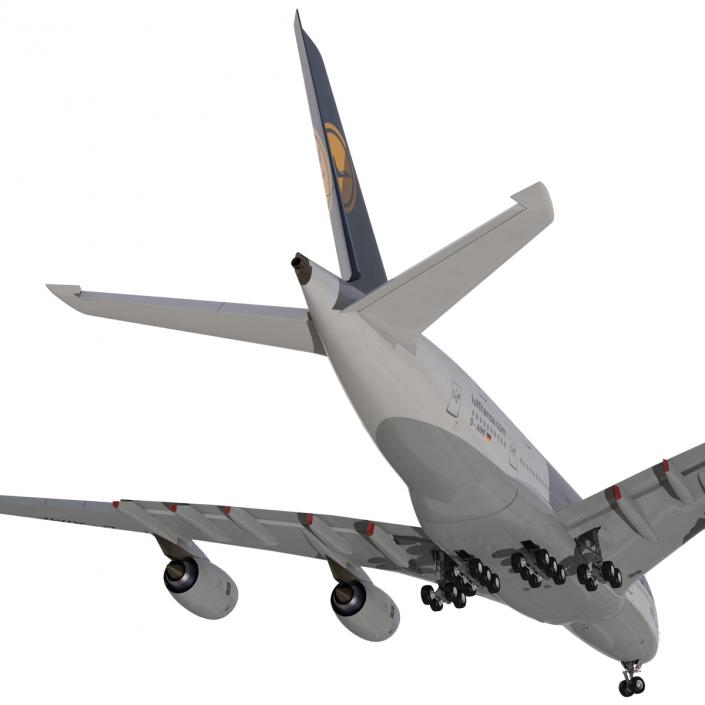 3D model Airbus A380-800 Lufthansa