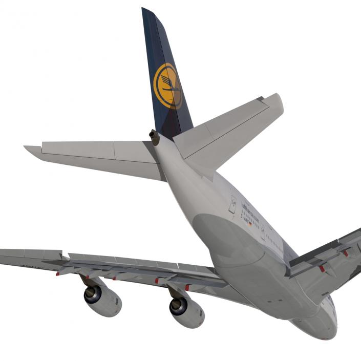 3D model Airbus A380-800 Lufthansa