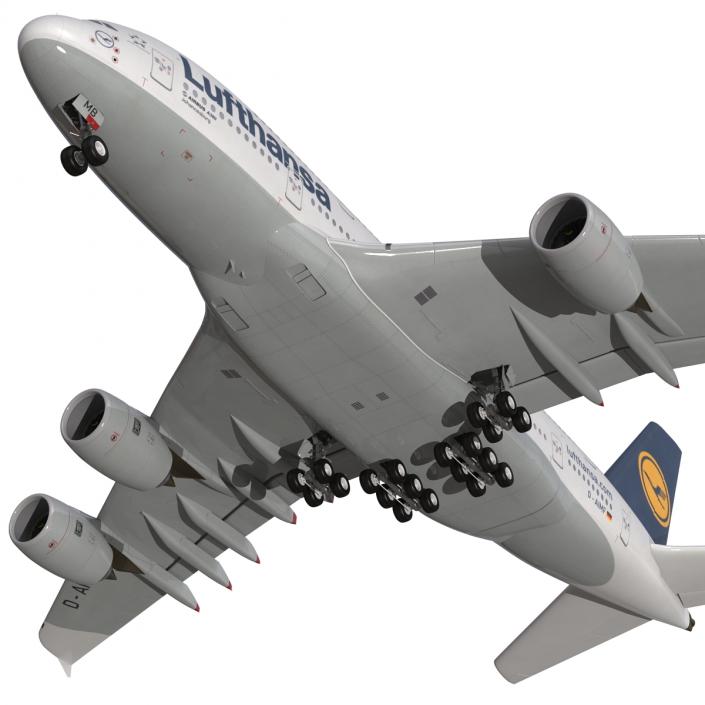 3D model Airbus A380-800 Lufthansa