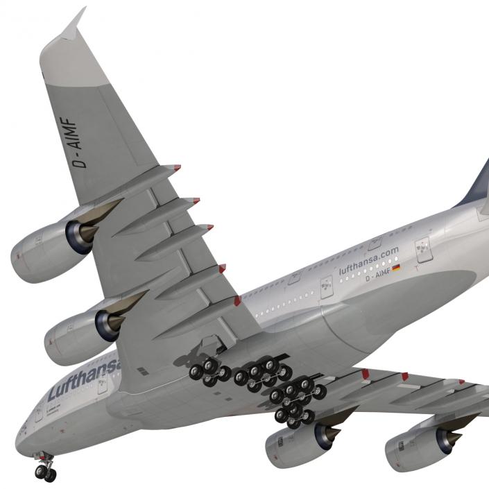 3D model Airbus A380-800 Lufthansa