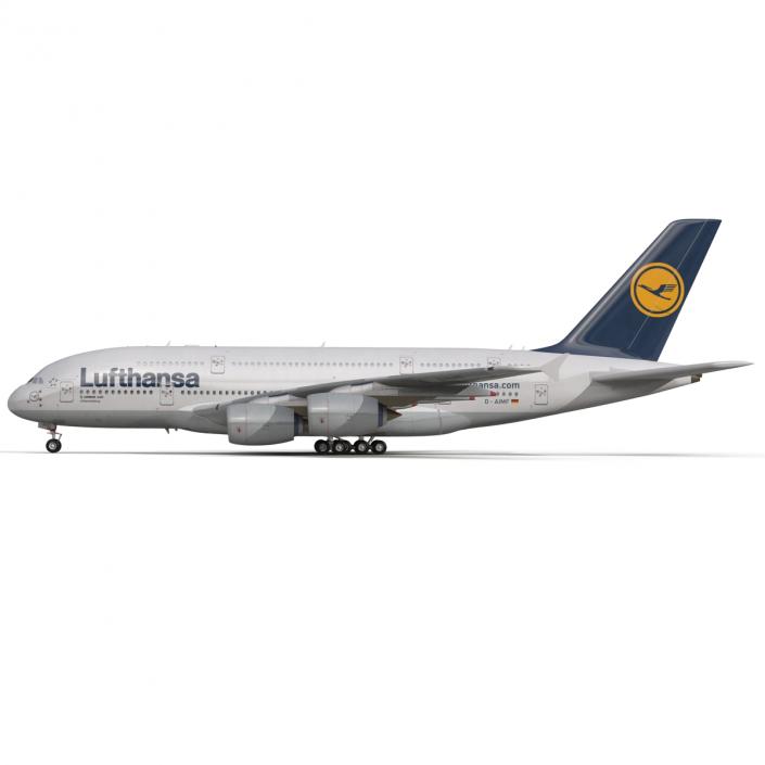 3D model Airbus A380-800 Lufthansa